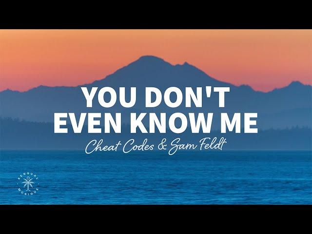 Cheat Codes, Sam Feldt - You Don't Even Know Me (Lyrics)