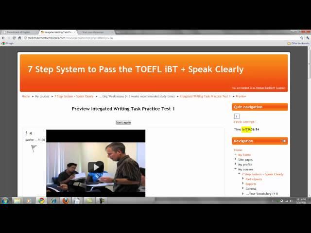 Welcome to the  7 Step System to Pass the TOEFL iBT