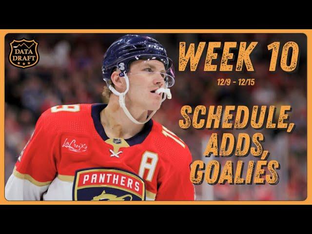 24-25 Fantasy Hockey Week 10 Breakdown - Adds, Trends, Goaltending