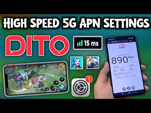 NEW DITO APN SETTINGS INCREASE INTERNET SPEED FOR ALL NETWORK