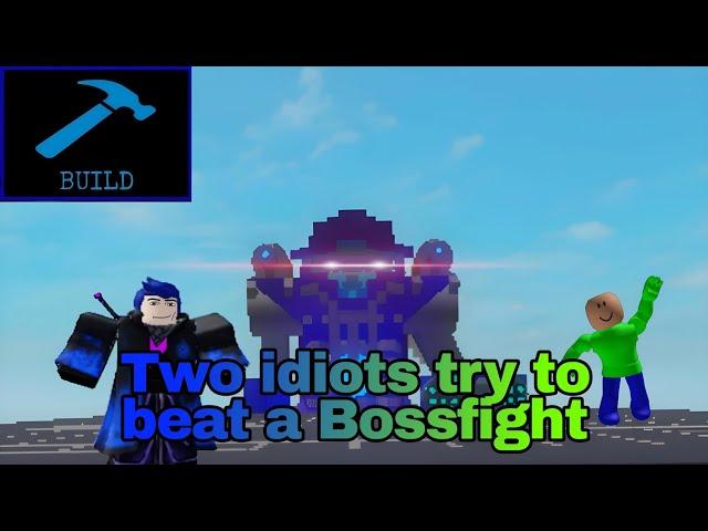 Two idiots try to beat a piggy build mode Bossfight in Roblox.