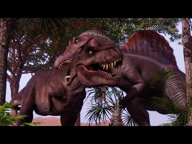 Spinosaurus vs. T-Rex | Jurassic World Short Animation