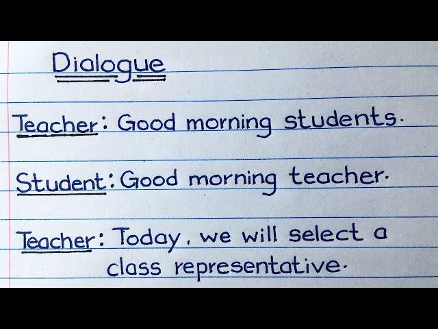 Student Teacher Dialogue | Simple Conversation | Classroom Dialogue