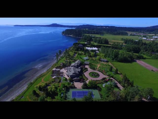 Saanich BC, house and garden with views in 4K