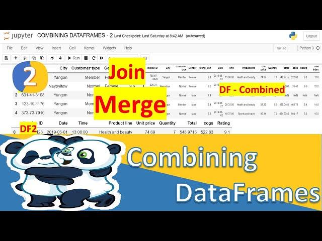 Combining Pandas DataFrames - 2| Horizontally/Side by Side | Merging DataFrames side by side