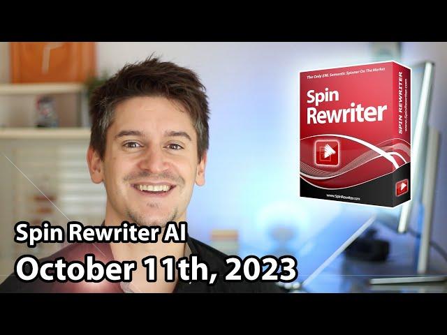 Spin Rewriter AI Launch - October 11th, 2023 - JV