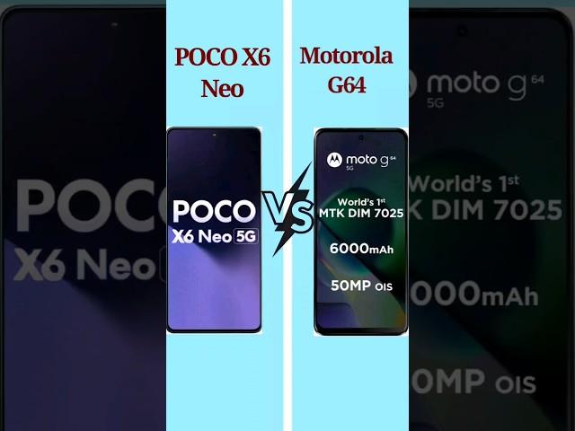 best mobile under 15k POCO X6 Neo VS Moto G64 #under15kmobile #under15000bestsmartphones #shortsfeed