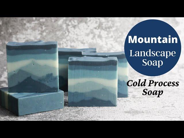 Mountain Landscape Soap making tutorial - Cold Process Soap 山脉风景手工皂(冷制皂)