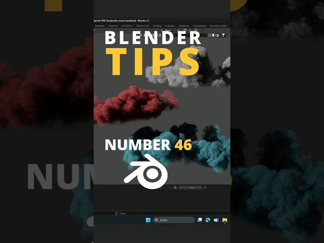 Blender Tip 46 Import VDB Clouds ️ #blender3d #blendertutorial #blender