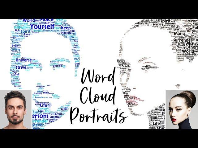 How to Create Word Cloud Text Portrait Designs!