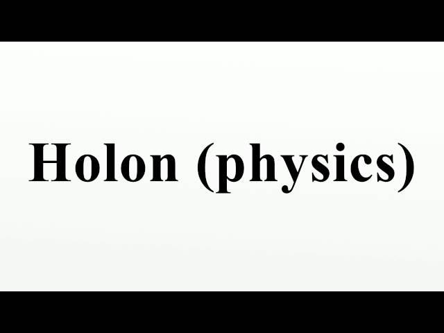 Holon (physics)