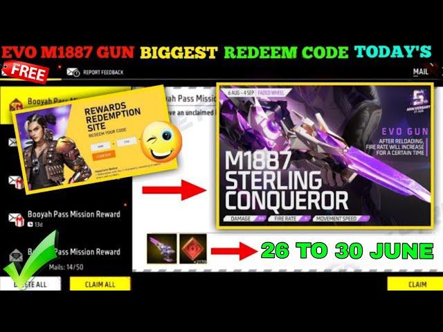 FREE FIRE REDEEM CODE TODAY 30 JUNE REDEEM CODE FREE FIRE | FF REDEEM CODE TODAY 30 JUNE