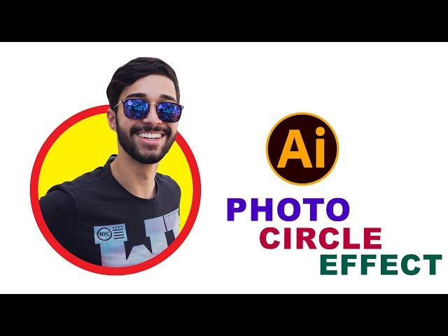 How to Make PORTRAIT PHOTO CIRCLE EFFECT in Adobe Illustrator