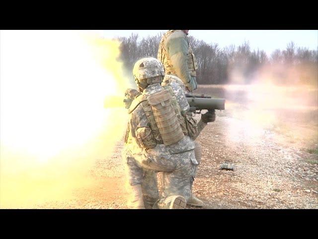 Soldiers Fire Carl Gustaf Recoilless Rifle (Grg m/48)