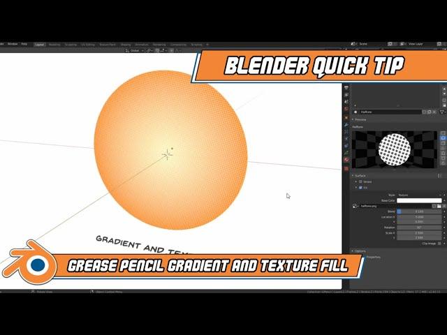 Blender Quick Tip: Creating grease pencil gradient and texture fills