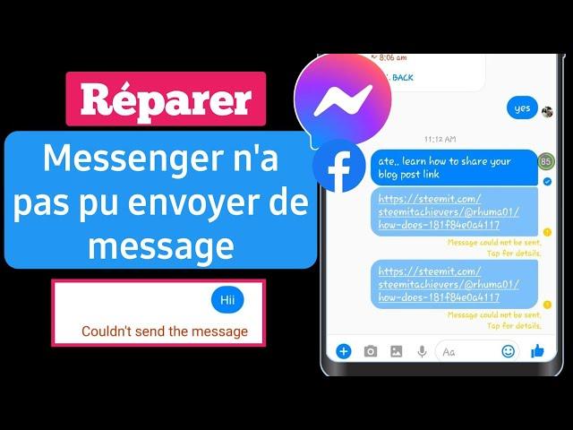 Comment réparer le message qui n'envoie pas de problème sur Messenger