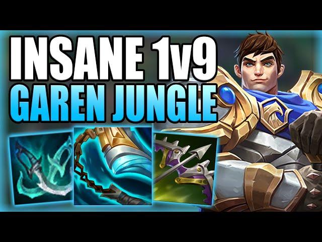 THE HIDDEN POWER OF GAREN JUNGLE ALLOWED ME TO 1v9 CARRY 3 LOSING LANES! - Guide League of Legends