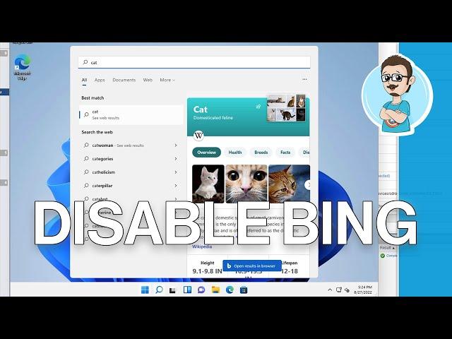 Disable Bing in Windows 11 Start Menu!