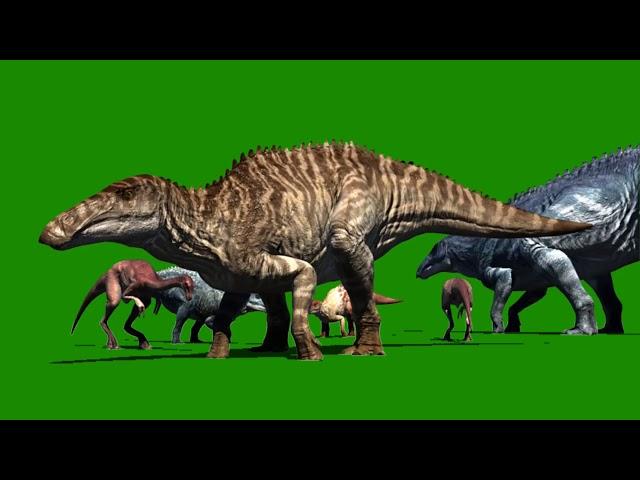 Jurassic world dinosaurs green screen