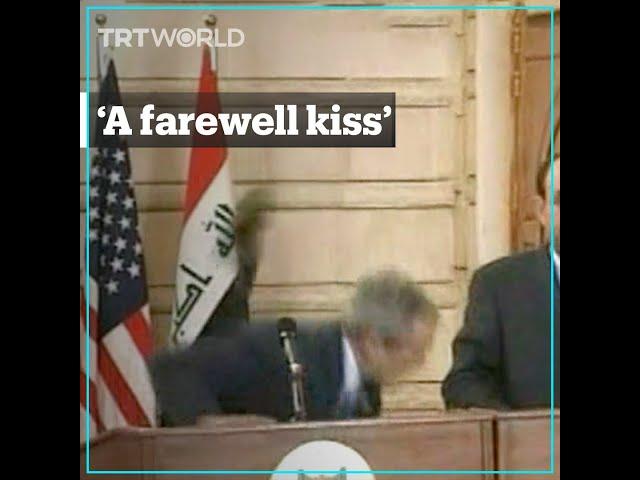 Iraqi journalist threw shoes at George Bush 12 years ago today