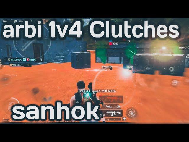 Arbi 1v4 Clutches sanhok | pakstani pubg player # noman op