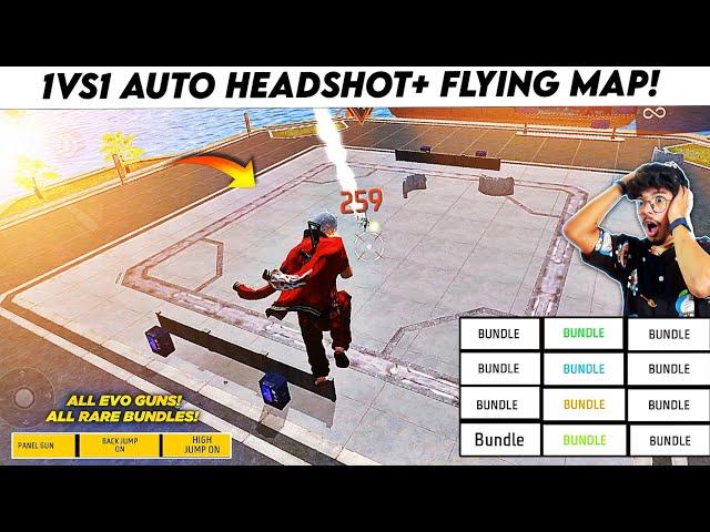 Free Fire Flying Auto Headshot Map Code  | 1 vs 1 Auto Headshot Hacker Craftland Map Code 