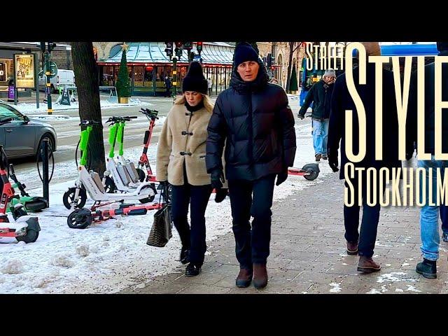 Snow in Stockholm at -5°C ️| What People Wear | Street Style