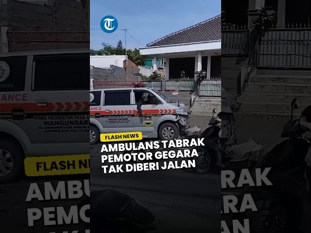 Viral Ambulans Tabrak Pemotor Saat Bawa Pasien Gawat Darurat Gegara Diduga Tak Diberi Jalan