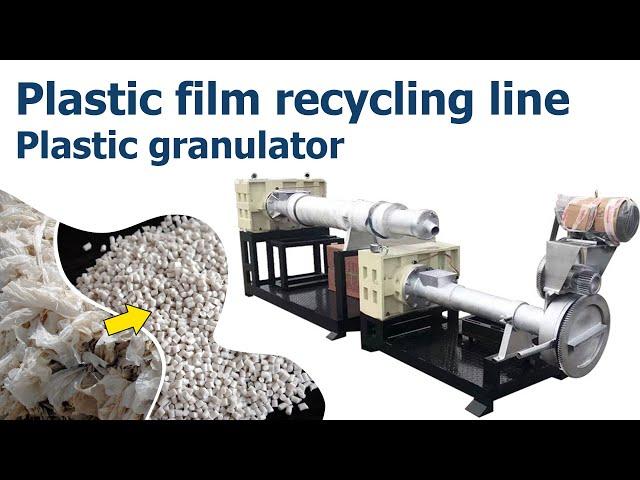 Plastic film pelletizing recycling line | Plastic granulator and machines to recycle plastic