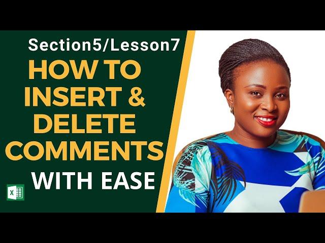 HOW TO EASILY INSERT & DELETE COMMENT IN EXCEL