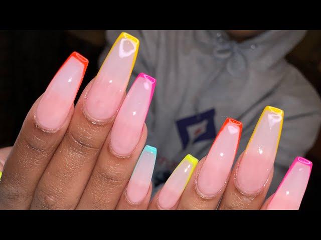 Acrylic Nails Tutorial | Spring Nails | Coffin Nails