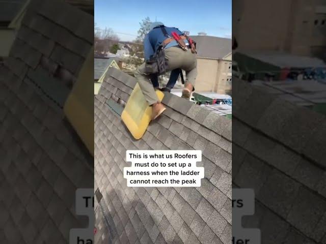 This Is What Roofers Do When The Ladder Is Too Short…