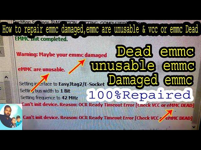 How to repair dead emmc ,damaged emmc ,un usable emmc 100%repaired video