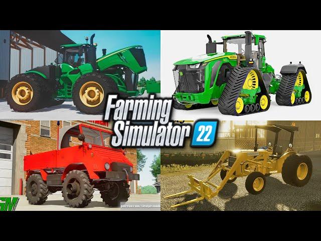 JD 9R & New 9RX, MB Unimog, & MF Utility Tractors! | Farming Simulator 22