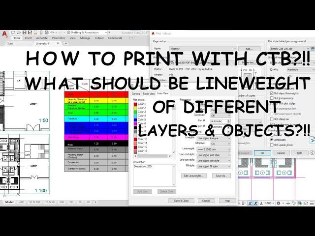 How to Print with CTB & Assign Lineweights to Layers & Objects