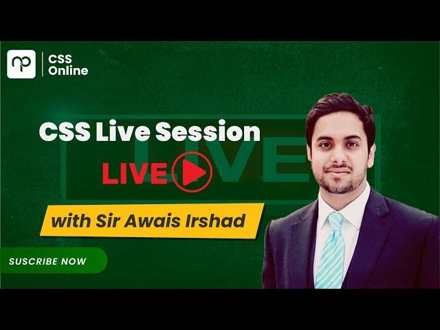 CSS Live Pakistan Affairs With Sir Awaid Irshad Bhatti (PAS)