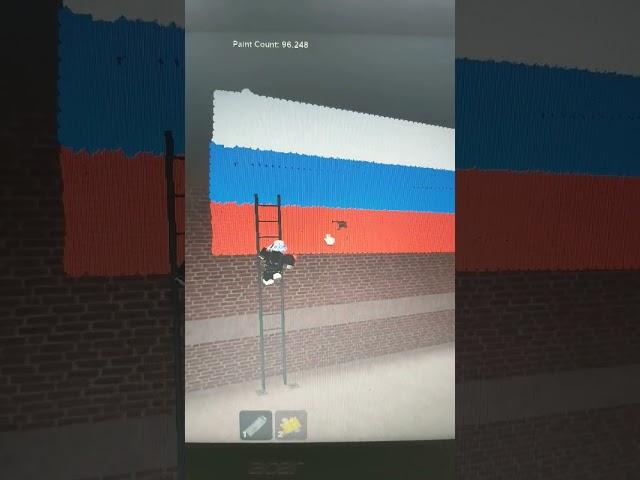 Drawing Russian flag and come back after 10 min #roblox #russia