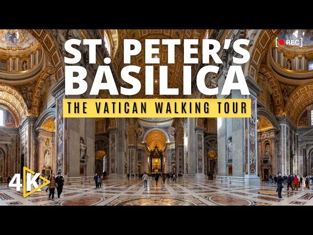 INSIDE Saint Peter's Basilica (VATICAN CITY)· 4K Walking Tour