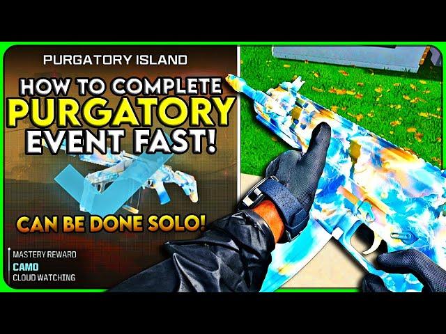 How To Complete Purgatory Island Event Fast! 3 Animated Camo's! Warzone