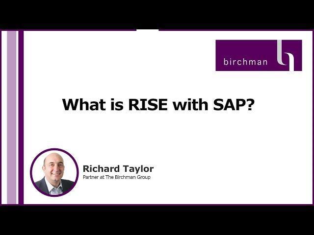 What is RISE with SAP?