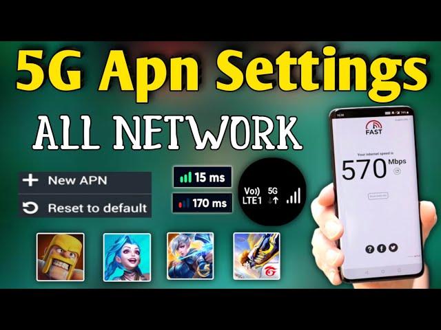 best apn setting 2024 to enable 5g in any android phone for all networks 2024