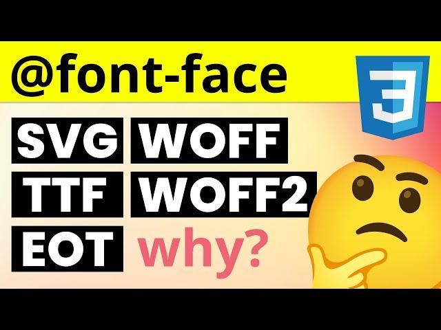 TTF vs OTF vs EOT vs WOFF vs WOFF2 vs SVG | Font Files and CSS Font Face Explained