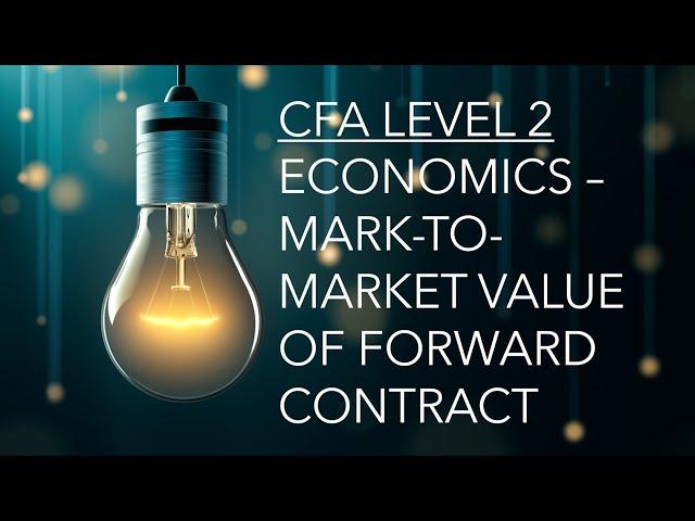 CFA Level 2 | Economics: Mark-to-Market Value of Forward Contract