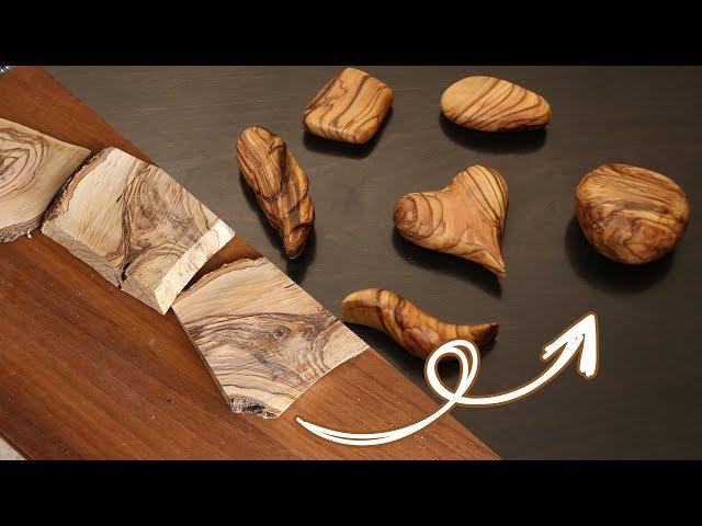 DIY Dremel project wooden pendants from Olive wood - Power Carving and wood polishing