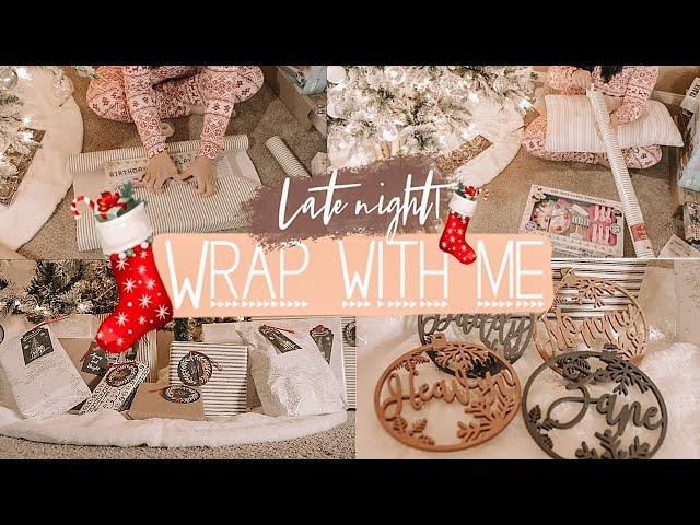 WRAP WITH ME CHRISTMAS 2021 | WRAPPING CHRISTMAS PRESENTS FOR FAMILY AND FRIENDS AT 12 AM! 