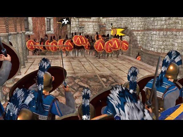 400 PLAYERS FIGHTING IN SHIELD WALLS - Sparta Vs Athens - Bannerlord Multiplayer Event