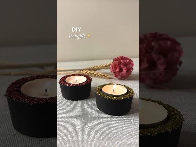 DIY  concrete Tealight holderusing paper cups️Tealight holders using cement