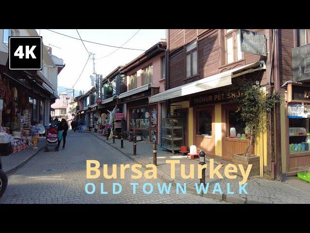 Bursa. Turkey. Old town walk. 4K