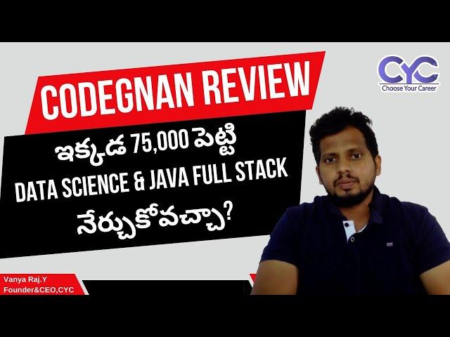 Codegnan Review | Data science course in Hyderabad| Java full course in Madhapur |Choose Your Career