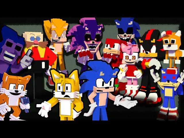 "For Hire" but everyone Sings it - Dorkly Sonic x Friday Night Funkin' Minecraft Animation (FNF)